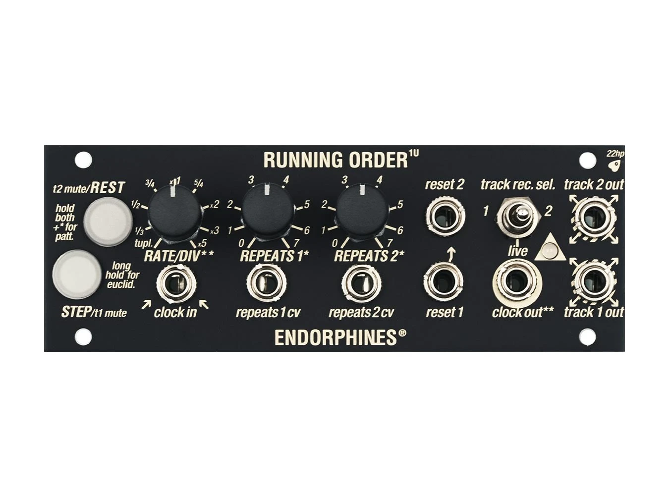 Running Order 1U Two-Track Trigger Sequencer (Black) 3 Running Order 1U Two-Track Trigger Sequencer (Black)